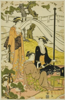 Viewing Cherry Blossoms at Goten Hill, c. 1787.