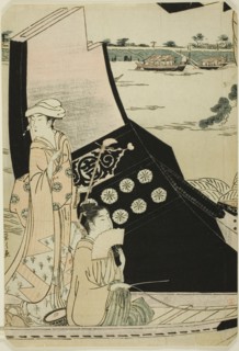 Women on a Pleasure Boat, c. 1790.