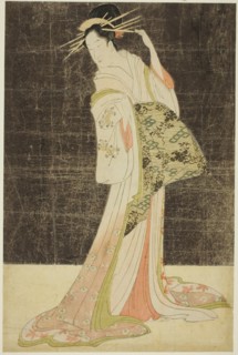 A Selection of Beauty from the Pleasure Quarters (Seiro bijin awase): Courtesans Hired for the New Years Holidays - Takigawa of the Ogiya, c. 1794.