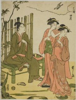 The Fourth Month (Shigatsu), from the series "The Twelve Months (Juni toki)", c. 1791.