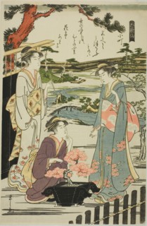 Komachi, from the series "Six Immortal Poets (Rokkasen)", c. 1789/90.