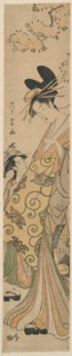 Courtesan and her Attendant under Cherry Tree, c. 1780/1800.
