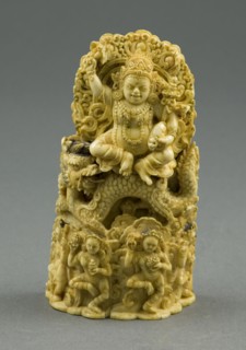 Jambhala, the God of Wealth, Seated on a Dragon, 15th century.