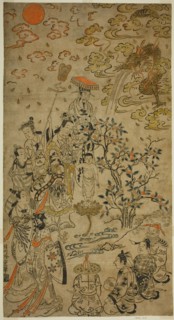 Birth of the Buddha, c. 1710. The young Buddha stands on a lotus flower.