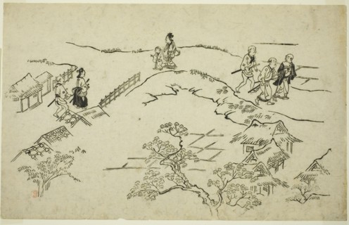 Emon Hill, from the series "The Appearance of Yoshiwara (Yoshiwara no tei)", c. 1681/84.