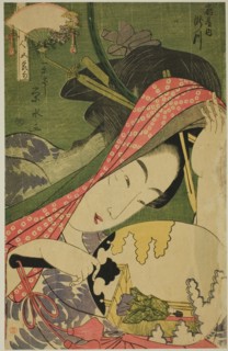 The Courtesan Takigawa of the Ogiya, from the series "Beauties of the Five Festivals (Bijin gosekku)", c. 1795/1800.