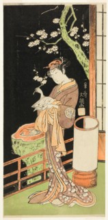 The Actor Segawa Kikunojo II as Oiso no Tora in the Play Soga Moyo Aigo no Wakamatsu, Performed at the Nakamura Theater in the First Month, 1769, c. 1769.