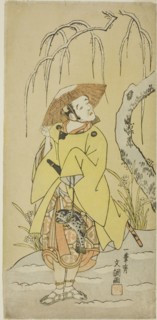 The Actor Arashi Otohachi I as Numataro, the Retainer of Utou Yasukata, in Part Two of the Play Kogane no Hana Gaijin Aramusha (Gold Flowers: The Triumphal Return of Fierce Warriors), Performed at the...