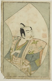 The Actor Ichikawa Yaozo II, from "A Picture Book of Stage Fans (Ehon butai ogi)", 1770.