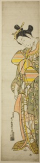 Courtesan Holding a Long Pipe, c. 1743.