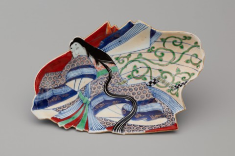 Dish with Design of a Court Woman, 18th century.