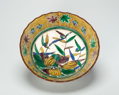 Kutani-Style Sweets Tray, c. 1825.