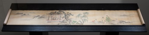 The Four Accomplishments, c. 1700. The four pursuits deemed appropriate for Chinese gentlemen were music, the board game Go, calligraphy, and painting.