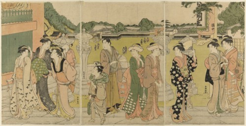 Visiting a temple dedicated to Fudo, c. 1780/1801.