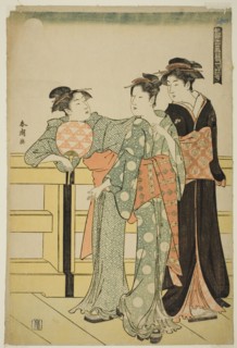 Moon, from the series "Snow, Moon, and Flowers of the Floating World (Ukiyo setsugekka)", c. 1784/85.