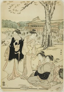 Viewing Cherry Blossoms at Ueno, c. 1780/1801.