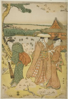 Viewing Cherry Blossoms at Ueno, c. 1780/1801.