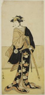 The Actor Iwai Hanshiro IV as Tonase (?) in the Play Kanadehon Chushingura (?), Performed at the Kiri Theater (?) in the Eighth Month, 1787 (?), c. 1787.