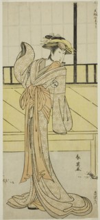The Actor Segawa Kikunojo III as Okaru in the Play Kanadehon Chushingura, Performed at the Morita Theater in the Eighth Month, 1787, c. 1787.
