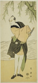 The Actor Sawamura Sojuro III as Ume no Yoshihei in the Play Suda no Haru Geisha Katagi, Performed at the Kiri Theater in the First Month, 1796, c. 1796.