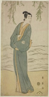 The Actor Segawa Kikunojo III as Chokichi in the Play Suda no Haru Geisha Katagi, Performed at the Kiri Theater in the First Month, 1796, c. 1796.