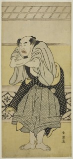 The Actor Asao Tamejuro I as Drunken Gotobei in the Play Yoshitsune Koshigoe Jo, Performed at the Ichimura Theater in the Ninth Month, 1790, c. 1790.