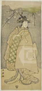 The Actor Iwai Kiyotaro as Kewaizaka no Shosho in the Play Gohiiki no Hana Aikyo Soga, Performed at the Kawarazaki Theater in the First Month, 1794, c. 1794.
