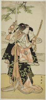 The Actor Segawa Kikunojo III as Lady Tomoe (Tomoe Gozen) in the Play Yasa Gumbai Miyako no Jindori, Performed at the Miyako Theater in the Eleventh Month, 1793, c. 1793.