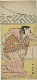 The Actor Sawamuro Sojuro III as Oda Kazusanosuke Harunaga in "The Banquet," the Final Act in Part One of the Play Kanagaki Muromachi Bundan (Muromachi Chronicle in Kana Script), Performed at the Ichi...