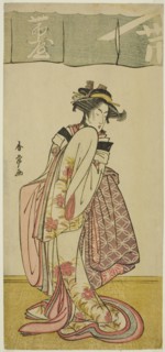The Actor Segawa Kikunojo III as Shinanoya Ohan in the Play Kabuki no Hana Bandai Soga, Performed at the Ichimura Theater in the Third Month, 1781, c. 1781.