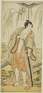 The Actor Ichikawa Monnosuke III as the Sumo Wrestler Shirafuji Genta in the Play Edo no Hana Mimasu Soga, Performed at the Nakamura Theater in the Third Month, 1783, c. 1783.