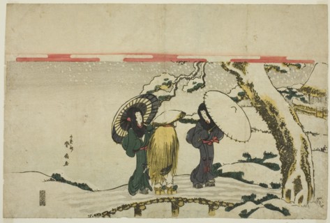 Travelers in Snow, Japan, early 19th century.