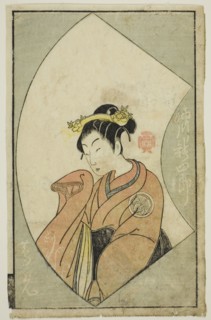 The Actor Anegawa Shinshiro II, from "A Picture Book of Stage Fans (Ehon butai ogi)", Japan, 1770.