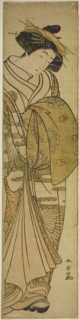 Courtesan Wearing a Chrysanthemum-Patterned Kimono, Japan, c. 1776.