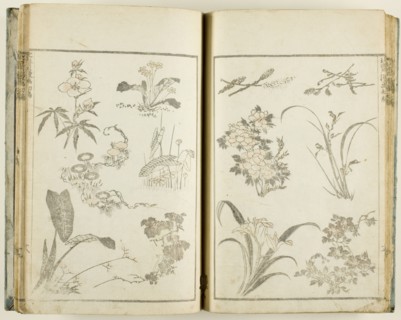 Hokusai manga (Sketches of Hokusai), v. 1-3, 5-11, and 14 of 15, Japan, 1812/78.