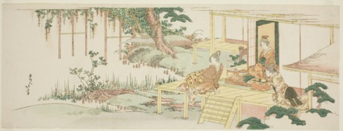 Admiring wisteria, Japan, c. 1801/07.