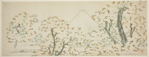 Mount Fuji with Cherry Trees in Bloom, Japan, c. 1801/05.
