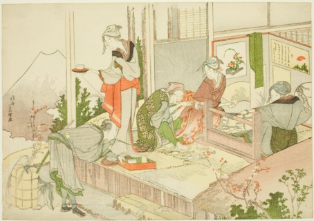 An Artisan’s Shop, from the album The Mist of Sandara (Sandara kasumi), Japan, 1798.