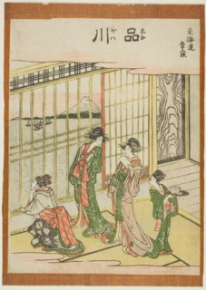 Shinagawa, from the series "Fifty-three Stations of the Tokaido (Tokaido gojusan tsugi)", Japan, c. 1806.