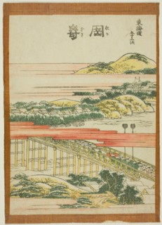 Okazaki, from the series "Fifty-three Stations of the Tokaido (Tokaido gojusan tsugi)", Japan, c. 1806.