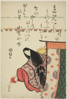 The Poetess Ono no Komachi, from the series Six Immortal Poets (Rokkasen), Japan, c. 1810.