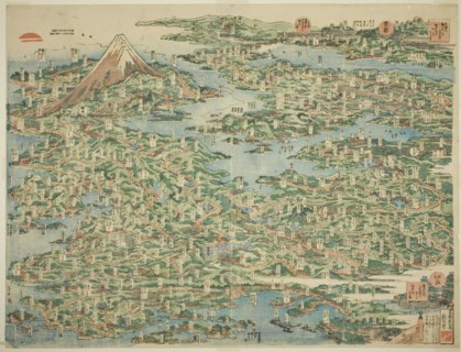 The Famous Places on the Tokaido in One View (Tokaido meisho ichiran), Japan, 1818.