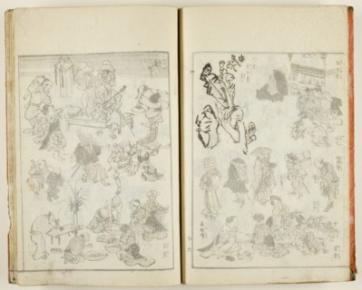 Ukiyo gafu (Book of Keisai's Popular Pictures), one vol. of 10, Japan, 19th century.