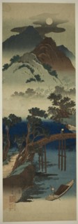 Full Moon Over Mountain Scenery, Japan, c. 1835.