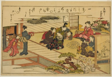 Shell-Matching Game, from the illustrated book "Gifts from the Ebb Tide (Shiohi no tsuto)", Japan, 1789.