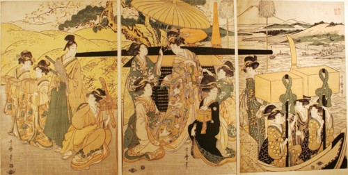 At the Ferry Boat Landing, Japan, c. 1804.