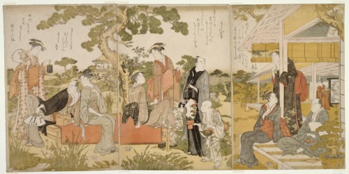 Enjoying the Cool in a Garden, Japan, c. 1788/90.