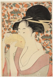 Woman Holding a Tortoise-shell Hair-comb, Japan, c. 1795/96.