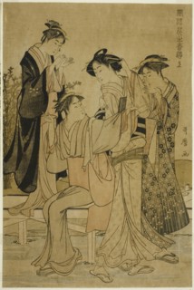 Elegant Pleasures: The Scent of Flowers, right (Furyu hana no ka asobi, jo), Japan, c. 1783.