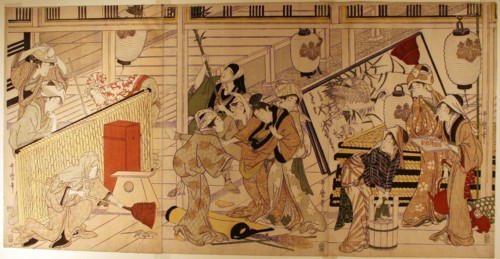 House cleaning in preparation for the New Year, Japan, late 1790s.